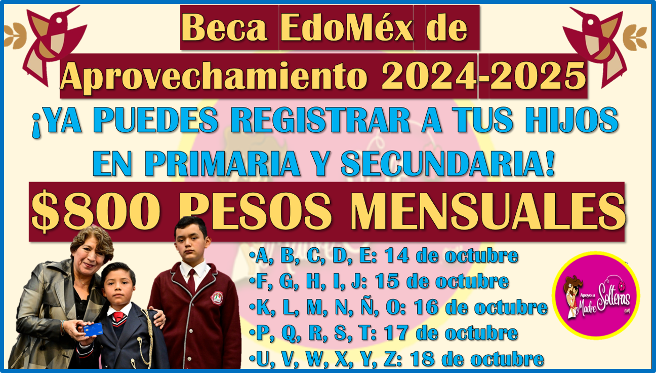 Ya puedes REGISTRARTE en la Beca de Aprovechamiento 2024-2025, aquí toda la información