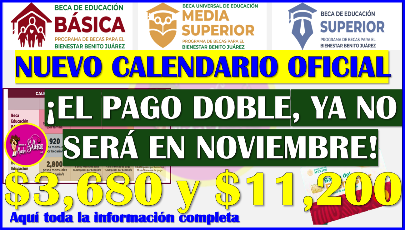 ¡NUEVO CALENDARIO OFICIAL DE PAGOS DE LAS BECAS BENITO JUÁREZ! asi quedan los montos