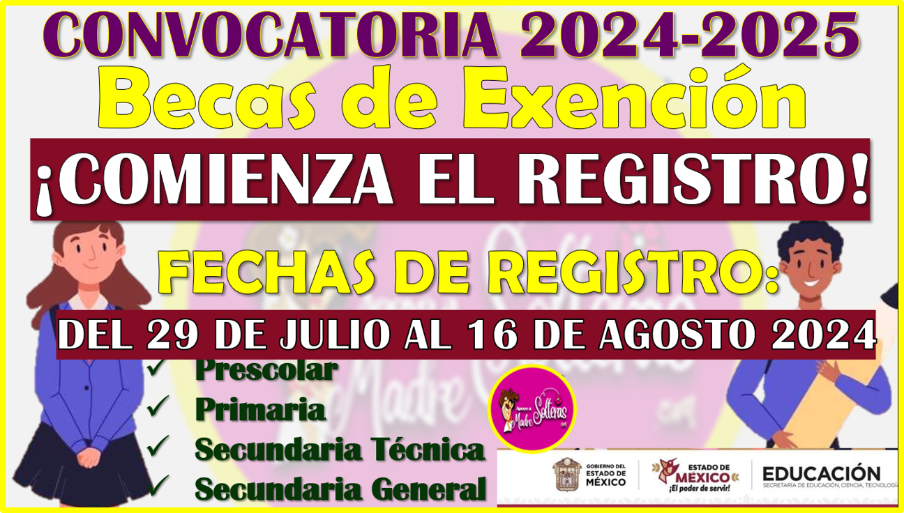 Ya puedes REGISTRARTE en la Beca de Exención SEIEM 2024-2025 consulta toda la información aquí