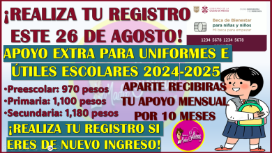 Este 26 de agosto ya podrás realizar tu registro para recibir un apoyo extra para Uniformes e Útiles Escolares: Mi Beca para Empezar