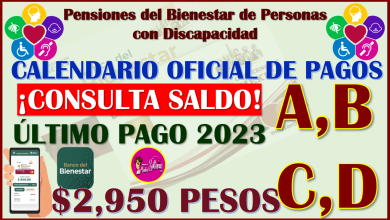 Pensión Bienestar de Personas con Discapacidad este es tu CALENDARIO OFICIAL DE PAGOS el ÚLTIMO del año 2023