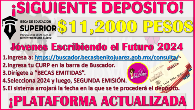 Así quedan tu siguiente deposito de Jóvenes Escribiendo el Futuro 2024 ¡ULTIMO PAGO!