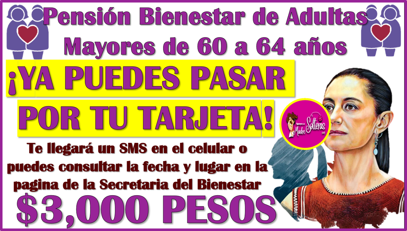 ▷ ¡MUCHAS FELICIDADES! ya puedes pasar por tu Tarjeta del Bienestar: Pensión Mujeres Bienestar » 2025 Apoyos a Madres Solteras 🥇 ¡MUCHAS FELICIDADES! ya puedes pasar por tu Tarjeta del Bienestar: Pensión Mujeres Bienestar
