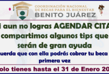 Te compartimos un par de TIPS para que puedas agendar tu cita Benito Juárez, recuerda que hay fecha limite