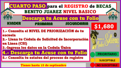 CUARTO PASO para el REGISTRO de Becas Benito Juárez 2022-2023: DESCARGA TU FOLIO