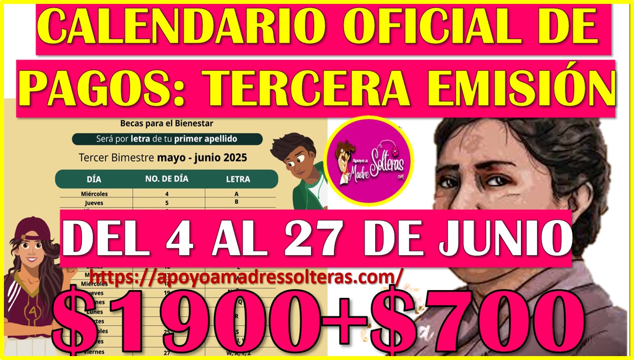 Tercer Calendario Oficial de pagos de la Beca Rita Cetina Gutierrez 2025, aqui te lo comparto