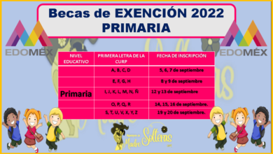 Inicia el proceso de REGISTRO para PRIMARIA de las BECAS EXENCIÓN 2022