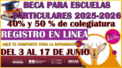 Convocatoria para una Beca de escuelas particulares: Preescolar, Primaria y Secundaria 2025