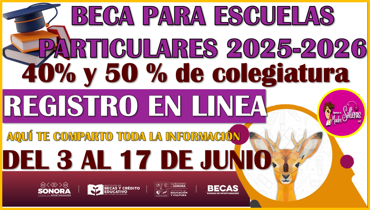 ▷ Convocatoria para una Beca de escuelas particulares: Preescolar, Primaria y Secundaria 2025 » 2025 Apoyos a Madres Solteras 🥇 Convocatoria para una Beca de escuelas particulares: Preescolar, Primaria y Secundaria 2025