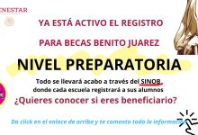 Ya está el registro para preparatorias Beca Benito Juárez.