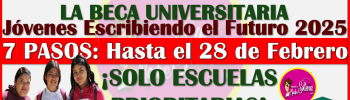 No te quedes fuera, solicita la Beca Benito Juárez Jóvenes Escribiendo el Futuro si estas en una escuela prioritaria