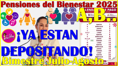 Calendario Oficial de Pagos del Bimestre Julio-Agosto 2025: Pensiones del Bienestar