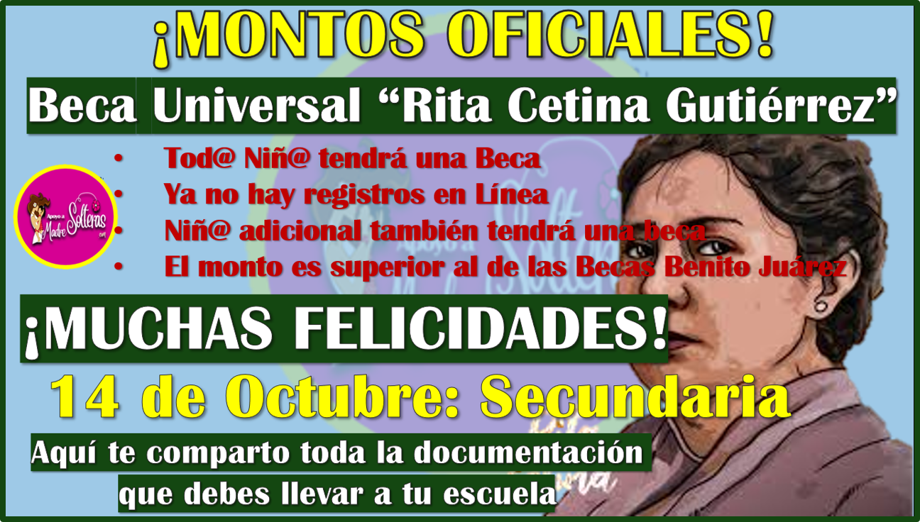 Así quedan los montos oficiales de la nueva Beca Universal "Rita Cetina Gutierrez"