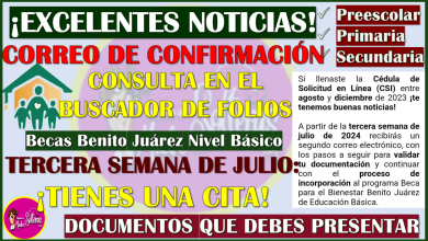 Consulta en el Buscador de Folios tu CITA para incorporarte en las Becas Benito Juárez Nivel Básico 2024