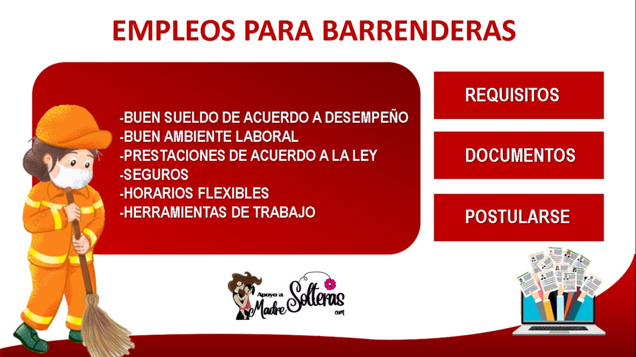 ▷ Empleos para Barrenderas » 2021 Apoyos a Madres Solteras 🥇 empleos-para-barrenderas