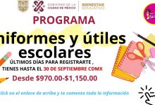 ¡Quedan pocos días!"BECA UNIDORMES Y ÚTILES", Desde $970.00-$1,150.00 registro hasta el día 30 de Septiembre 2024.