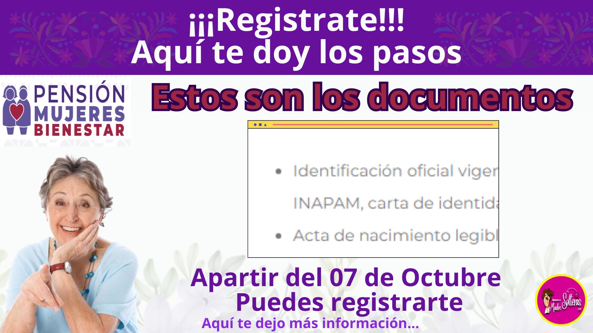 ✨ ¡Inscríbete y Asegura Tu Futuro! 💖 ¿Cómo Registrarte en la Convocatoria "PENSIÓN MUJERES BIENESTAR" ?🌺